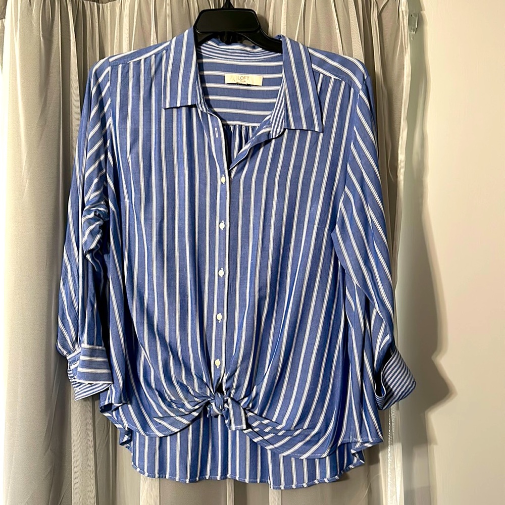 Loft Plus Stripe Blouse
